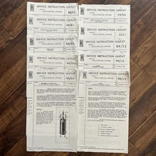 Rolls Royce Service Instruction Leaflets Dated 1946 to 1953