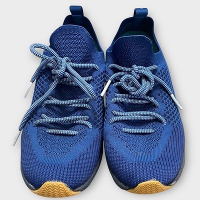 Native Shoes Unisex Youth 4.5 AP Mercury Navy Liteknit Lace Up Sneakers Outdoor