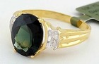 GENUINE  2.84 Cts TSAVORITE & DIAMOND RING 10K GOLD - Free Certificate Appraisal — photo 5