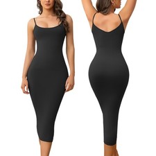 Tummy Control Slip Dress Shapewear for Women Seamless Cami Under Dress Shaper US