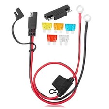 Bates- SAE Battery Connector, 2 FT, 12 AWG, SAE to O-Ring Harness with 5A-25A