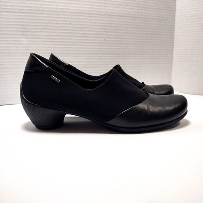Ecco Sculptured GTX Pumps EU 40 US 9 Black Slip-On Shoes Gore-Tex and Leather