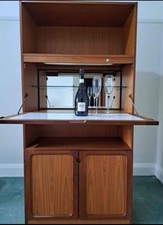 Chiswell Vintage 70s Satin Timber Mid Century Bar/Drink Cabinet/Cupboard.