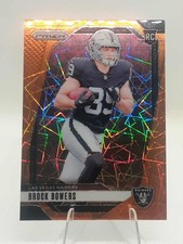 2024 Panini Prizm Brock Bowers Orange Lazer Prizm RC #315 Raiders Grade Quality