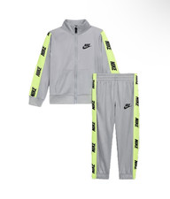 Nike Boys 2-Piece Tracksuit Full Zip Jacket & Pants Gray/Yellow- Size 6