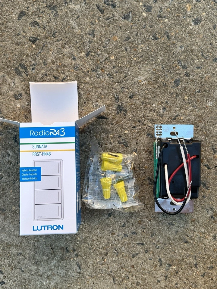 路创 RRST-HN4B-GL RadioRA 3 Sunnata RF 混合键盘 4 按钮 白色 — 第 3/4 张图片