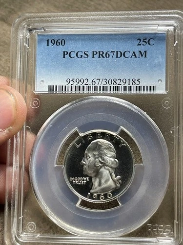 1960 Deep Cameo Proof Washington Quarter PCGS PR67 DCAM