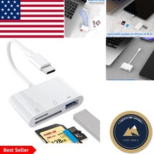 1PCS USB C to SD Card Reader 3-in-1 for iPhone 15, 16, 17 Portable Transfer
