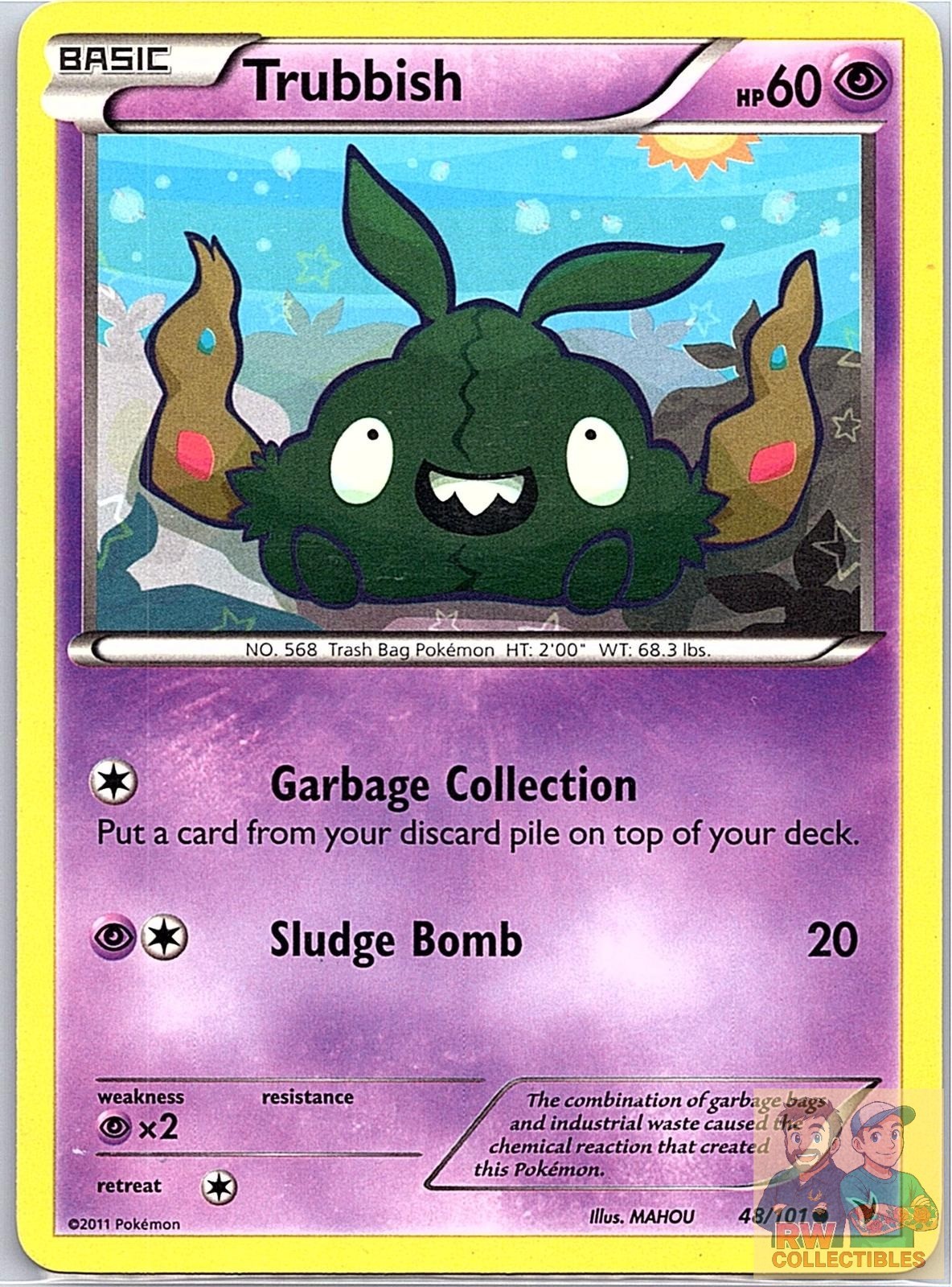 Trubbish 48/101 Common Noble Victories Pokemon Lightly Played