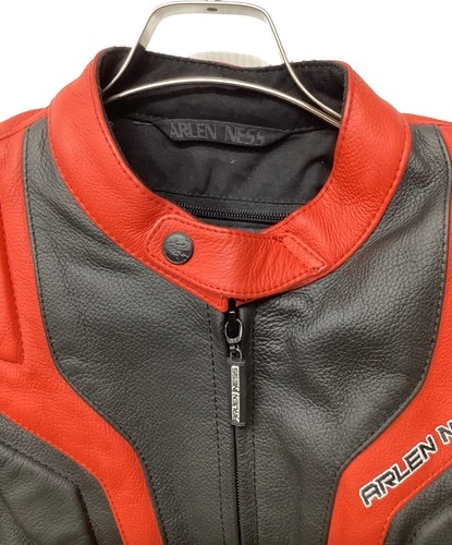 Arlen Ness Leather Protector Jacket Men's Size 54 Red image 2