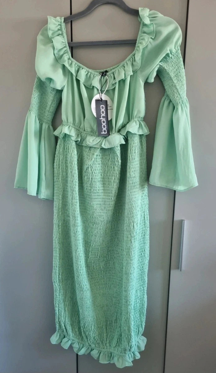 dark teal green bridesmaid dresses Sage Floral Smocked Hi-Low Maternity Maxi Dress – PinkBlush main image 0