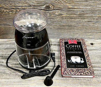 Capresso 555 Black Conical Burr COFFEE BEAN GRINDER  Plus New Coffee Book