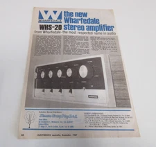 Wharfedale Stereo Amplifier - Print Advertisement - Model WHS-20 - Sound - 1967
