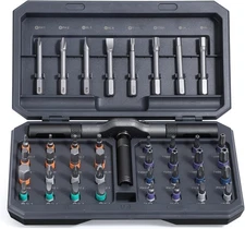 42 in 1 Magnetic Screwdriver Set, DIY Ratchet Multi Bit Grey 