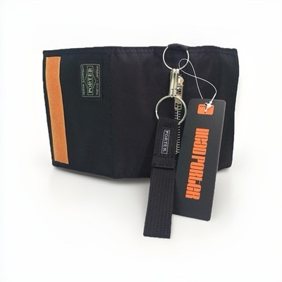 Head Porter Yoshida Co 1st Generation Capsule Trifold Wallet Black