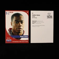 2005 Andre Amos  Big 33 Ohio "RED" High School Football   #OH4