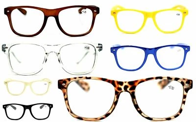 FADS & FASHIONS Myopia Near Sighted Correction Glasses Classic Oversized Frame 7 Colours NG49