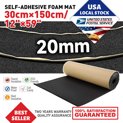 Adhesive Neoprene Rubber Sheet Sponge Foam Pad for Toolbox Craft 4/5'' Thickness