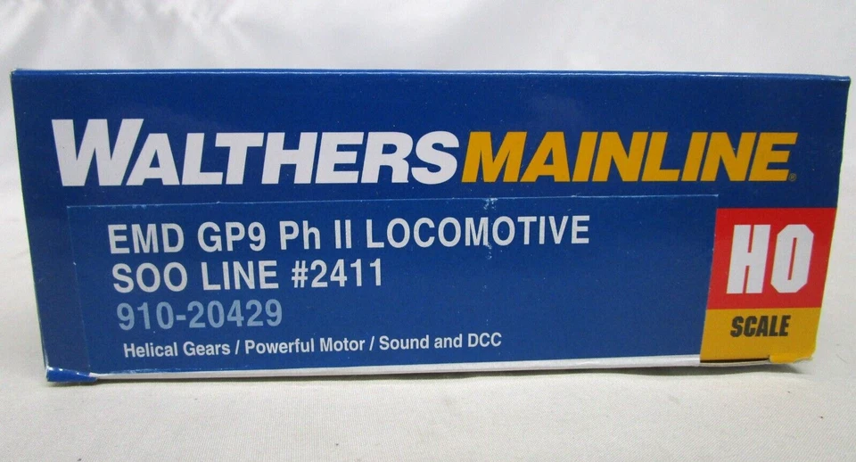 Walthers HO Scale SOO Line EMD GP9 Ph. 2 Diesel Locomotive #2411 DCC ESU Sound - Image 3 of 4