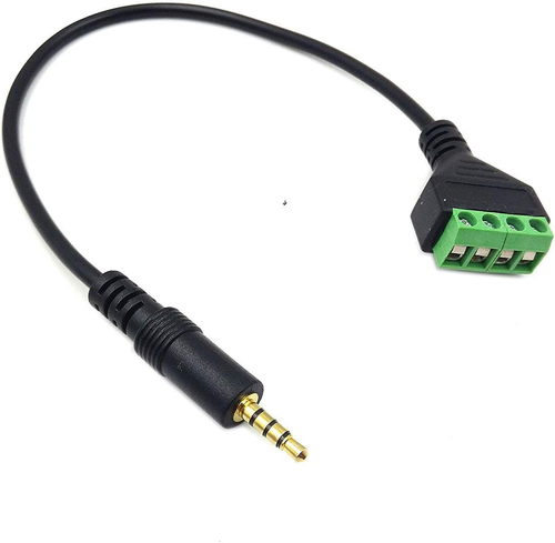 2-Pack 3.5mm 1/8" Stereo TRRS 4-Pole Male Gold Connectors - With Spring Strain Relief