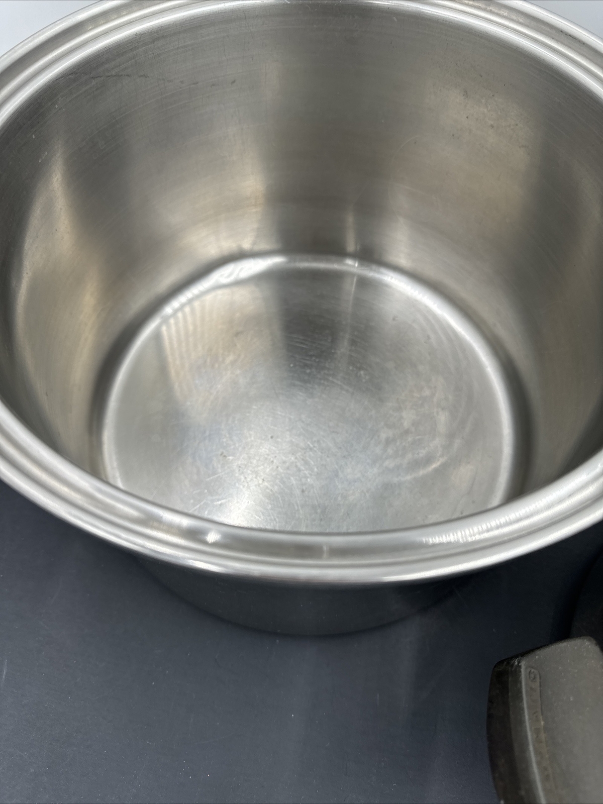 Vintage 12 Quart & 6 Qt COOKOMATIC Tri Ply Stainless Steel Stock Pots