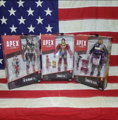 Apex Legends: Revenant #17, Mirage #20 and Caustic # 16 Action Figures