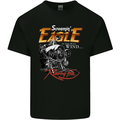 Screaming Eagle Biker Motorrad Motorrad Herren Baumwoll Maglietta Kurzarm