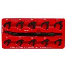 Lock Technology LTI LT1910 - 11 Pc. Shockit Crows Foot Set (Metric)