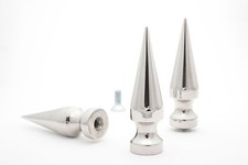 4 Giant Silver Tree Spike 70mm 2.75 inch w/ screw custom motor, punk, goth