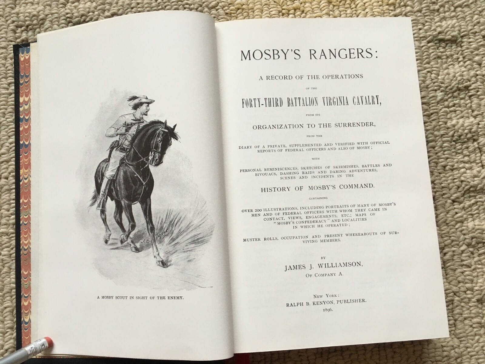 Collector's Library Civil War Mosby's Rangers James Williamson LEATHER GILT 9780809442256 eBay