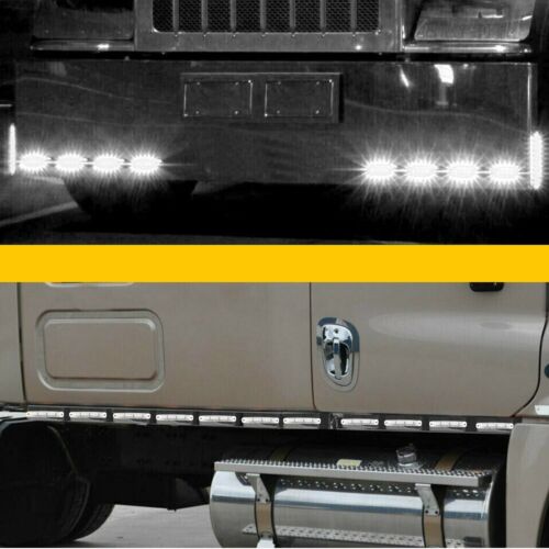 10X White LED Side Marker Lights Bullet Clearance Light Truck Trailer Wateproof - Picture 3 of 12
