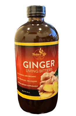 #ad AIH Organic Ginger Living Bitters Herbal Dietary Supplement Detox amp; Energy 16 OZ $24.95