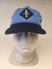 Vintage 80s boy Scouts of america Trucker Hat Cap blue snapback Fast Ship wow