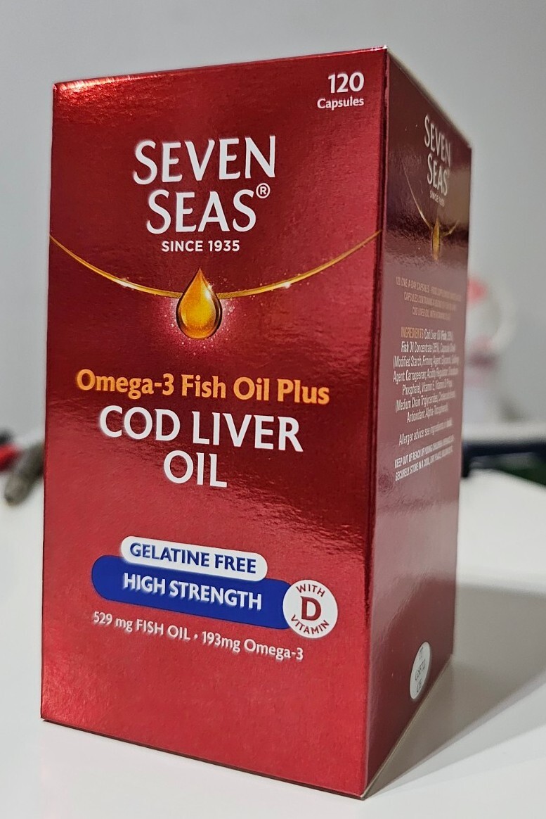 Seven Seas Gelatine Free High Strength Omega 3 Fish Oil + Cod Liver