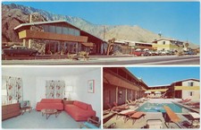 Vintage 1963 MCM Roadside Advertising Postcard Bahama Hotel Apts Palm Springs CA