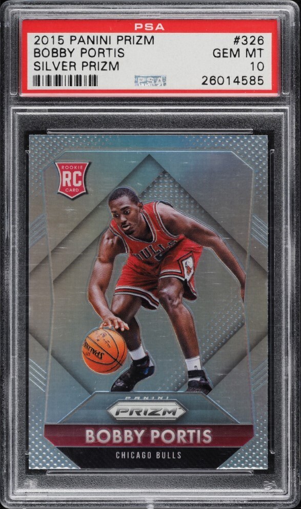 2015 Panini Prizm Silver Bobby Portis ROOKIE #326 PSA 10 GEM MINT Chicago Bulls