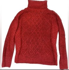 Red burgundy turtle neck sweater for woman