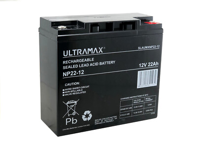 ULTRAMAX NP22-12, 12V 22AH (wie 18Ah & 20Ah) VERSIEGELTER BLEI-AKKU USV-AKKU