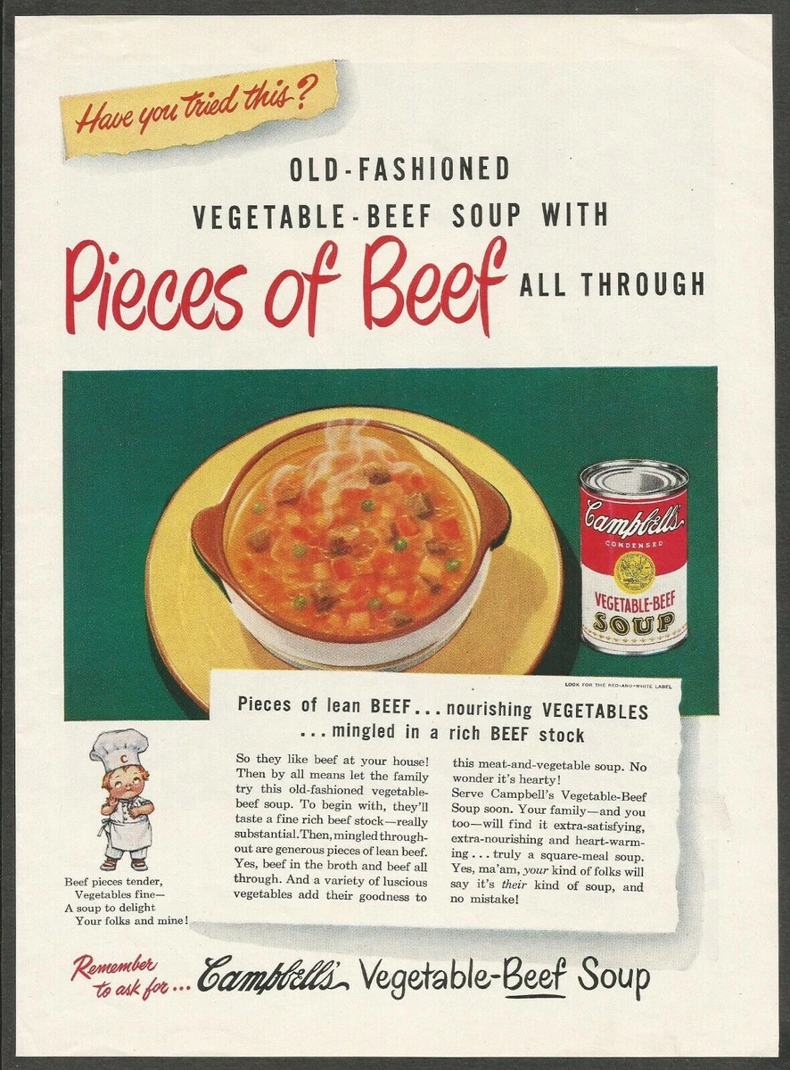 Campbell's Red And White Condensed Vegetable Beef Soup ppgbbe