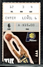 1990 ISIAH THOMAS (32pt/11as) vs REGGIE MILLER BASKETBALL TICKET PISTONS PACERS