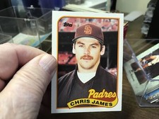 1989 Topps Traded Baseball Chris James Card #56T San Diego Padres FREE SHIPPING!