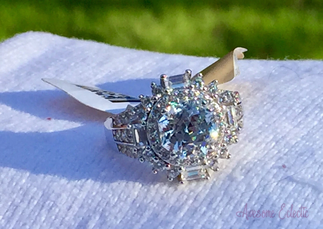 JTV Bella Luce CZ Cocktail Ring NWT Sz 7 eBay