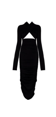 khaite black dress KHAITE ORON BLACK DRESS main image 1