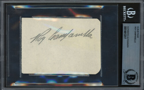 Roy Campanella Autographed Album Page Dodgers Pre-Accident Beckett 14613317 - Picture 1 of 2