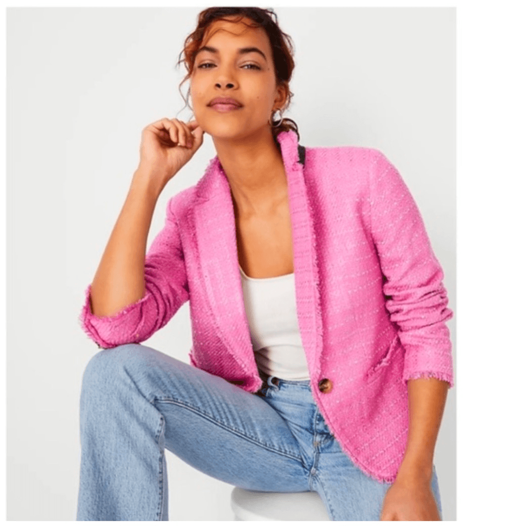 Ann Taylor Newbury Tweed Blazer Petites