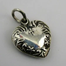 Sterling Silver ANGEL HEART Charm FOR BRACELET Necklace Pendant VINTAGE New