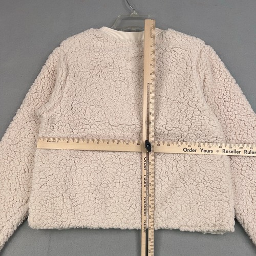 Prana Pullover Womens Medium Tan Dream Dust Polar Escape Sweatshirt Cozy Sherpa - Picture 14 of 17