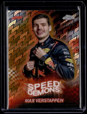 2024 Topps Chrome Logofractor Formula 1 F1 Max Verstappen Speed Demons Gold /50