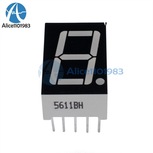 10 STCK. 0,56 Zoll 7 Segment rote LED-Anzeige 1 Ziffer gemeinsame Anode - Bild 8 von 9
