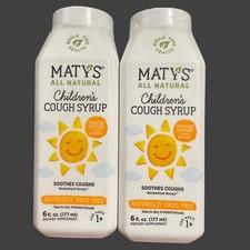 Maty's All Natural Children's Ages 1 Cough Syrup Drug Free 6oz Exp 10/24 2-PACK